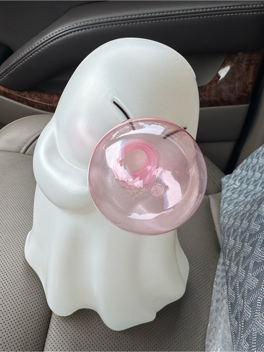 Ghost with Pink Bubble Accent Halloween